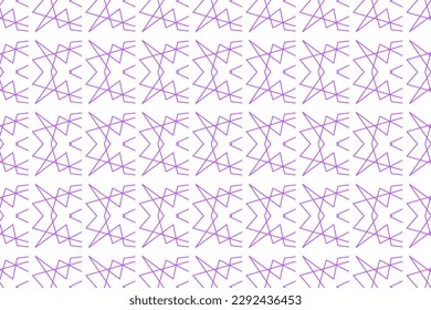 Seamless pattern design for wrapping paper, wallpaper, fabric, decorating and backdrop. Vector Illustration of geometry line art with purple and white color.
