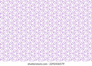 Seamless pattern design for wrapping paper, wallpaper, fabric, decorating and backdrop. Vector Illustration of geometry line art with purple and white color.
