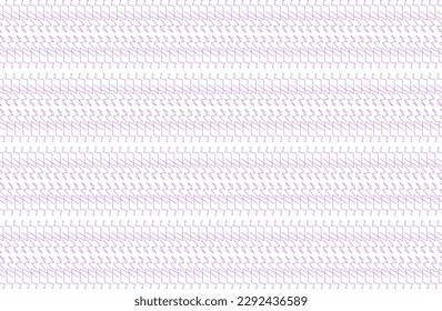 Diseño de patrones sin inconvenientes para envolver papel, papel pintado, tela, decoración y fondo. Ilustración vectorial del arte de línea de geometría con color púrpura y blanco.