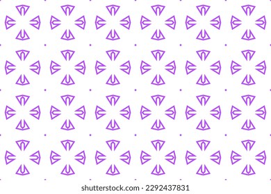 Seamless pattern design for wrapping paper, wallpaper, fabric, decorating and backdrop. Vector Illustration of geometry line art with purple and white color.