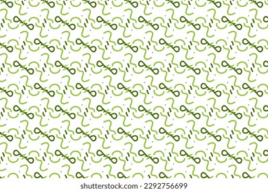 Seamless pattern design for wrapping paper, wallpaper, fabric, decorating and backdrop. Vector Illustration of geometry line art with green and white color.