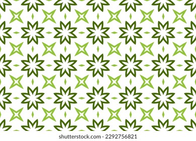 Seamless pattern design for wrapping paper, wallpaper, fabric, decorating and backdrop. Vector Illustration of geometry line art with green and white color.