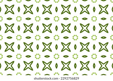 Seamless pattern design for wrapping paper, wallpaper, fabric, decorating and backdrop. Vector Illustration of geometry line art with green and white color.