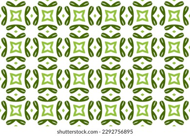 Seamless pattern design for wrapping paper, wallpaper, fabric, decorating and backdrop. Vector Illustration of geometry line art with green and white color.