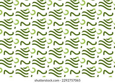 Seamless pattern design for wrapping paper, wallpaper, fabric, decorating and backdrop. Vector Illustration of geometry line art with green and white color.
