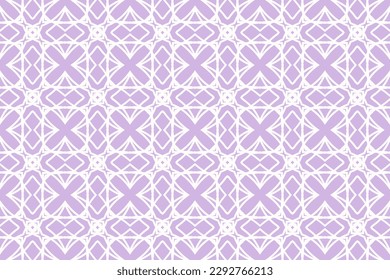 Seamless pattern design for wrapping paper, wallpaper, fabric, decorating and backdrop. Vector Illustration of geometry line art with purple and white color.