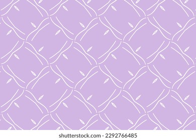 Seamless pattern design for wrapping paper, wallpaper, fabric, decorating and backdrop. Vector Illustration of geometry line art with purple and white color.