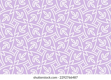 Seamless pattern design for wrapping paper, wallpaper, fabric, decorating and backdrop. Vector Illustration of geometry line art with purple and white color.