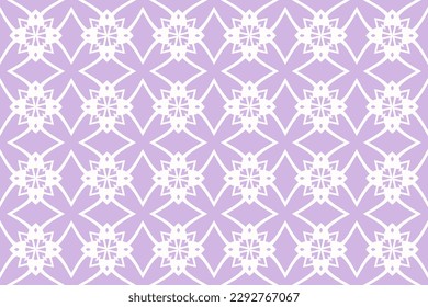 Seamless pattern design for wrapping paper, wallpaper, fabric, decorating and backdrop. Vector Illustration of geometry line art with purple and white color.