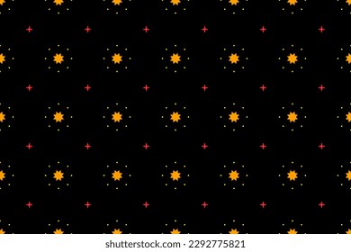 Diseño de patrones sin inconvenientes para envolver papel, papel pintado, tela, decoración y fondo. Ilustración vectorial del arte de línea de geometría en color neón. 