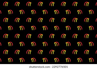 Seamless pattern design for wrapping paper, wallpaper, fabric, decorating and backdrop. Vector Illustration of geometry line art in neon color. 