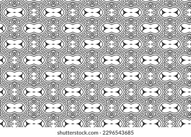 Diseño de patrones sin inconvenientes para envolver papel, papel pintado, tela, decoración y fondo. Ilustración vectorial del arte de línea de geometría.