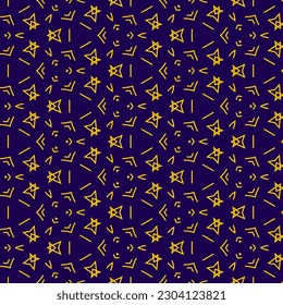 Seamless pattern design for wrapping paper, wallpaper, fabric, decorating and backdrop. Vector Illustration of geometry line art with dark blue color.