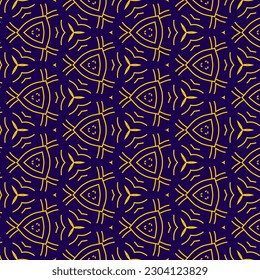 Seamless pattern design for wrapping paper, wallpaper, fabric, decorating and backdrop. Vector Illustration of geometry line art with dark blue color.