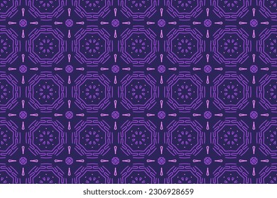 Seamless pattern design for wrapping paper, wallpaper, fabric, decorating and backdrop. Illustration of repeating image in purple color.