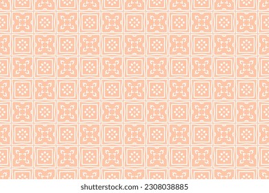 Seamless pattern design for wrapping paper, wallpaper, fabric, decorating and backdrop. Vector Illustration of geometry line art with cream and white color.