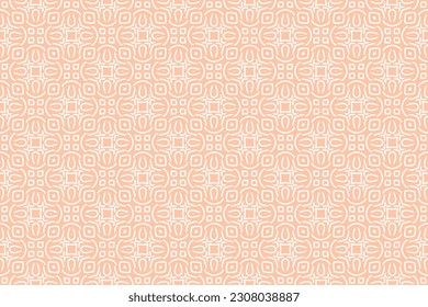 Seamless pattern design for wrapping paper, wallpaper, fabric, decorating and backdrop. Vector Illustration of geometry line art with cream and white color.