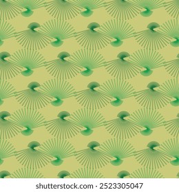 Seamless pattern design for wrapping paper, wallpaper, fabric, decorating and backdrop. Vector Illustration of geometry line art with green and white color.