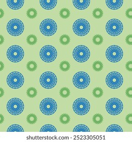 Design de padrão perfeito para papel de parede, papel de parede, tecido, decoração e pano de fundo. Ilustração vetorial da arte da linha de geometria com cor verde e branca.
