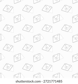 Seamless pattern of desk calendars with heart-shaped Feb 14 detail. Ideal for Valentine s Day wrapping paper, stationery, and romantic-themed backgrounds