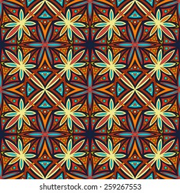 seamless pattern: detailed colorful vector ornament