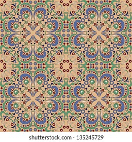seamless pattern: detailed vector persian carpet