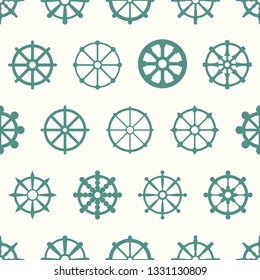 Seamless pattern with dharmachakra hinduism symbols