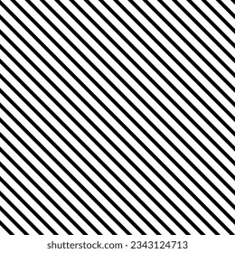 Seamless pattern with diagonal black and white stripes. Geometric background. Vector illustration.