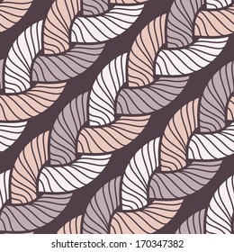 Seamless pattern with diagonal braids. Endless stylish texture. Graphic background. Mosaic in pastel colors