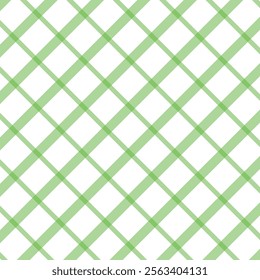 A seamless pattern diagonal intersecting lines forming a plaid or checkered design on a white background, ideal for textiles, wallpapers, or digital designs