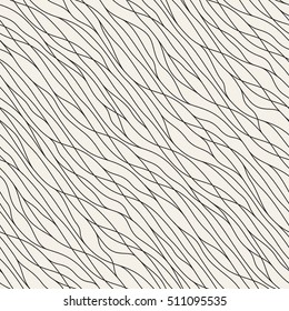 Seamless pattern with diagonal linear waves. Endless stylish texture. Ripple repeating background.