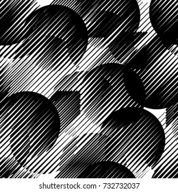 Seamless pattern with diagonal, oblique, slanting parallel speed lines.Triangles
 unusual poster Design .Black Vector stripes .Geometric shape. Geometrical Endless texture  .Repeating background .