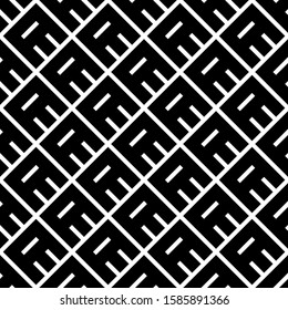 Seamless pattern. Diagonal stripes grid, mini strokes ornament. Ethnic motif. Grill image. Crossed lines, small dashes wallpaper. Geometric background. Simple shapes backdrop.Vector art illustration.
