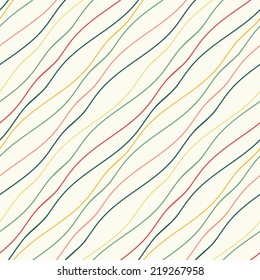Seamless pattern with diagonal wavy lines. Vector illustration