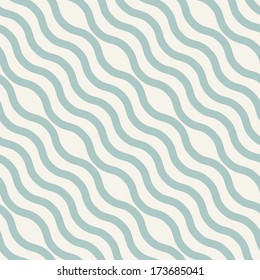Seamless pattern with diagonal wavy stripes. Repeating background with waves. Stylish print