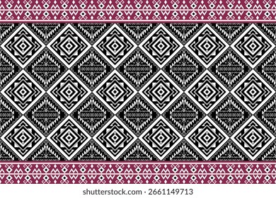 seamless pattern . diamond geometric red and black