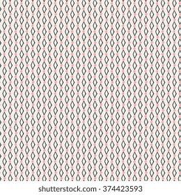 Seamless pattern with diamond shapes and flowers in black and pastel pink.