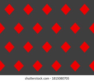 Seamless pattern with Diamonds card suit. Endless background. Vector illustration.
