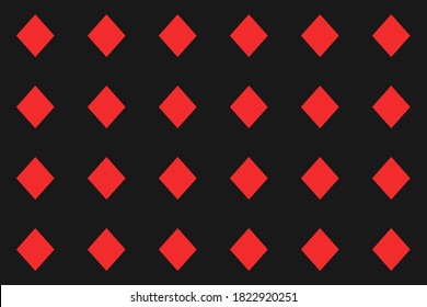Seamless pattern with Diamonds card suit. Endless background. Vector illustration.
