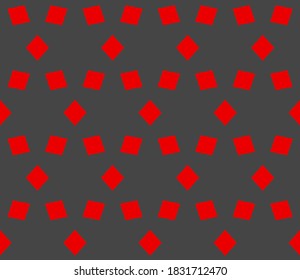 Seamless pattern with Diamonds card suit. Endless background. Vector illustration.
