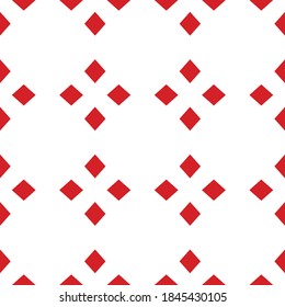 Seamless pattern with Diamonds card suit. Endless background. Vector illustration.
