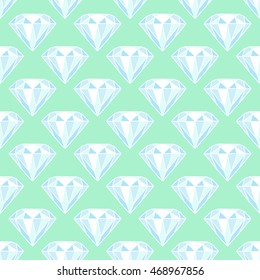 Seamless pattern with diamonds. Good for textile fabric design, wrapping paper and website wallpapers. Vector illustration.