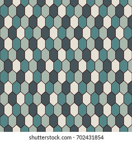 Seamless pattern with diamonds grid. Turtle shell motif. Honeycomb wallpaper. Repeated rhombuses and lozenges figures abstract background. Classic geometric ornament digital paper. Vector art
