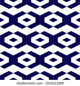 Seamless Pattern Diamonds Hexagons Figures Ornament Stock Vector ...