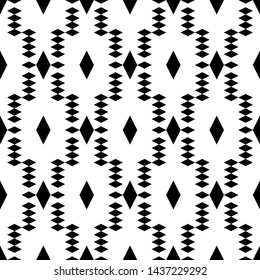 Seamless pattern. Diamonds motif. Geometric background. Rhombuses ornament. Lozenges backdrop. Ethnic wallpaper. Digital paper, textile print, web design, abstract.