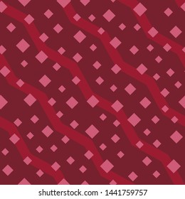 Seamless pattern. Diamonds on the zig-zag diagonal stripes