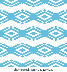 Seamless pattern. Diamonds, shapes wallpaper. Ethnic motif. Rhombuses, figures ornament. Vector artwork.