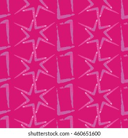 Seamless pattern of diamonds and stars