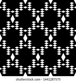 Seamless pattern. Diamonds wallpaper. Rhombuses ornament. Lozenges backdrop. Ethnic motif. Geometric background. Digital paper, textile print, web design, abstract.