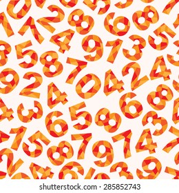 Seamless pattern with different abstract numbers